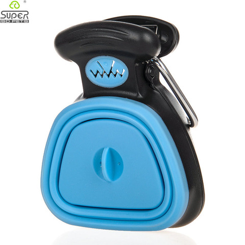 Chien animal de compagnie voyage pliable Pooper Scooper avec 1 rouleau décomposable sacs merde Scoop propre ramasser excréta nettoyant epaquet expédition ► Photo 1/6