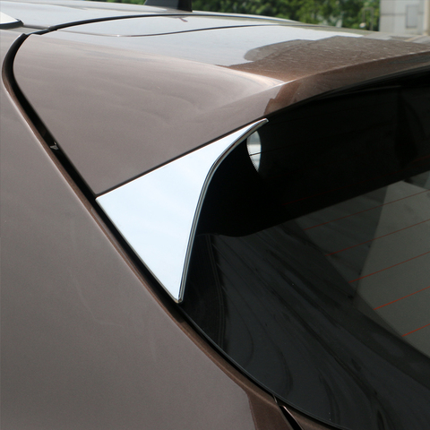 Pour Kia Sportage 4 2016 2017 2022 Chrome fenêtre arrière Spoiler aile latérale Triangle couverture moulure de garnissage garniture accessoires ► Photo 1/6