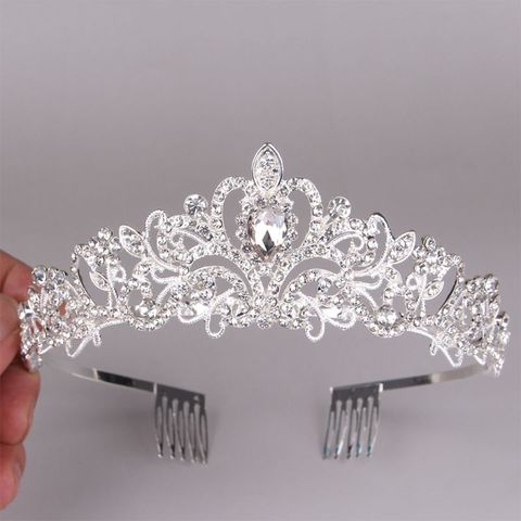 Couronne de mariage cristal strass couronne de princesse avec peigne bandeau exquis pour les femmes ► Photo 1/6