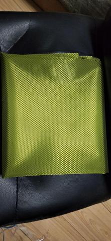 Tissu ripstop Oxford à grille diamant 210D, tissu d'extérieur respirant, tissu à bagages, tissu à motifs, plaid noir, vert armée ► Photo 1/5