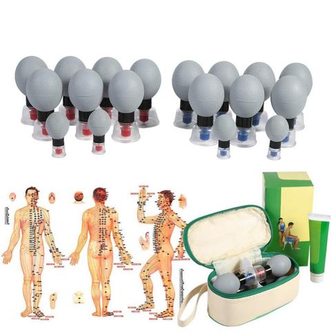 Ensemble d'aspiration pour Massage, Acupuncture et Moxibustion méridien, 5 lignes d'aiguilles, thérapie magnétique, sous vide, 18 pièces/12 pièces/8 pièces ► Photo 1/6