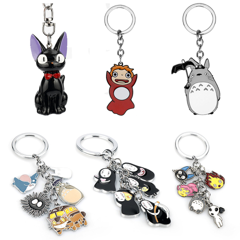 Porte-clés Anime japonais gris My Neighor Totoro, figurines en métal, pendentif porte-clés, accessoire de porte-monnaie, cadeaux pour Fans Miyazaki Hayao ► Photo 1/6