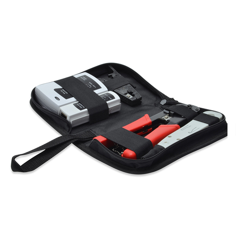 Linkwylan trousse à outils réseau/ensemble d'outils 4 en 1 (outil à sertir RJ11/RJ45 + outil de poinçon LSA + dénudeur de câble + testeur de câble) ► Photo 1/6