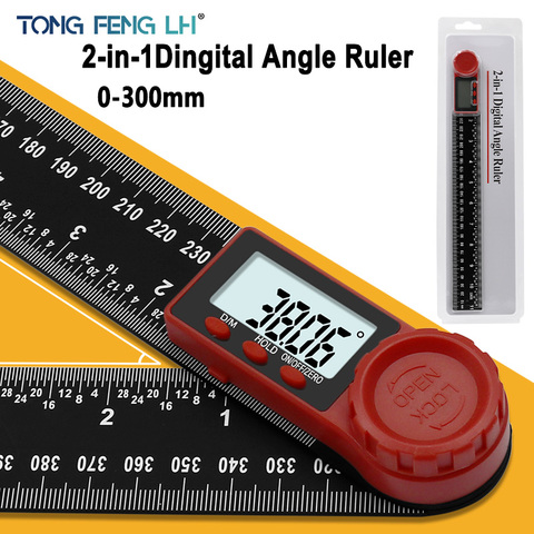 12 ''300mm règle d'angle numérique compteur d'angle électronique rapporteur électronique goniomètre jauge d'angle numérique ► Photo 1/6