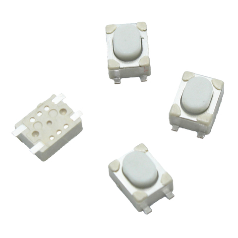 Commutateur Tact SMD 3*4*100mm | 4 broches, interrupteur tactile, bouton de bouton poussoir 3x4x2.5H, bouton blanc de voiture B 2.5 pièces/lot ► Photo 1/1