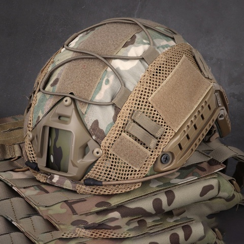 Airsoft chasse Helme tactique militaire Combat casque couverture CS Wargame Sport casque couverture pour Ops-Core PJ/BJ/MH Type casque rapide ► Photo 1/6