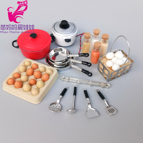 Mini pots de cuisine, spatule, modèle de charme, jus pour maison de poupée, accessoires miniatures pour barbie blythe ► Photo 1/6