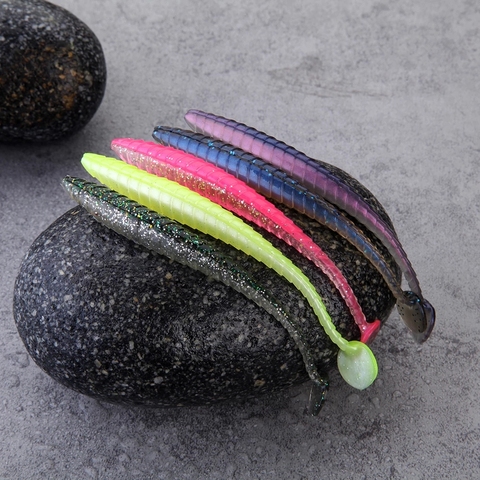 Promenade poisson pêche leurre souple leurre Shad Silicone appât 75mm 95mm 125mm t-tail Wobblers nagbait odeur attractif appât artificiel ► Photo 1/5