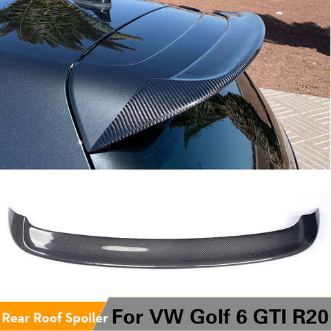 Lèvre d'aile de Spoiler de toit arrière non peinte de Fiber de carbone/FRP pour Volkswagen VW Golf 6 MK6 VI GTI R20 2010-2013 pas pour la norme ► Photo 1/6
