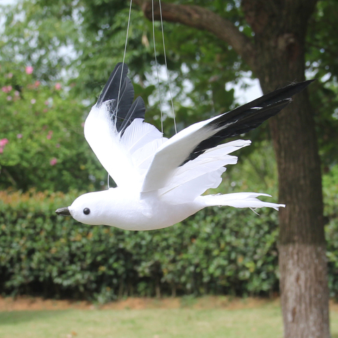 Simulation vive oiseau de mer modèle Figurine mousse mouette de mer Imitation animaux ornement mur maison jardin arbre accessoire décoration 3 taille ► Photo 1/6