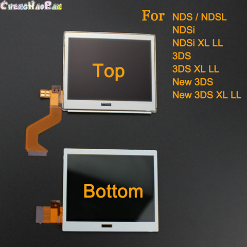 1 pièces de remplacement de l'écran d'affichage LCD supérieur et inférieur supérieur pour Nintendo DS Lite pour DSL pour NDSL pour 3DS New 3DS XL LL ► Photo 1/6