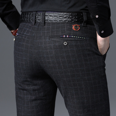Pantalon de marque en coton pour hommes, décontracté, de haute qualité, vêtements formels, nouvelle mode printemps-automne 2022 ► Photo 1/6