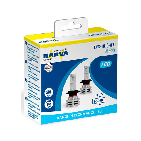 Ampoule Led De Voiture H7 Narva Performants 6500K (2 pièces). 18033 ► Photo 1/6