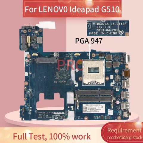 Carte mère pour ordinateur portable LENOV0 Ideapad G510, processeur 90003684 SR17E DDR3, LA-9642P ► Photo 1/6