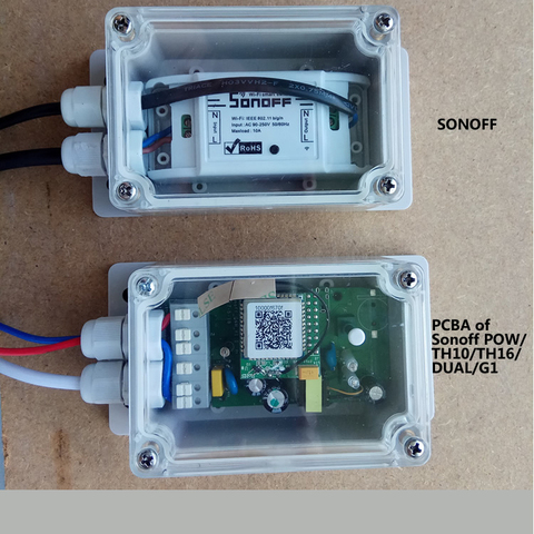 IP66 étanche boîte de jonction boîtier étanche coque résistante à l'eau pour Sonoff Basic/RF/Dual/Pow pour les lumières d'arbre de noël ► Photo 1/6