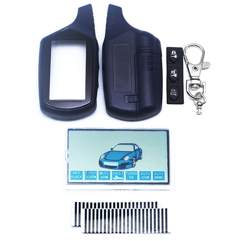 Boîtier de porte-clés à rayures zébrées avec écran Lcd B6 et câble Flexible pour télécommande Starline B6 ► Photo 1/4