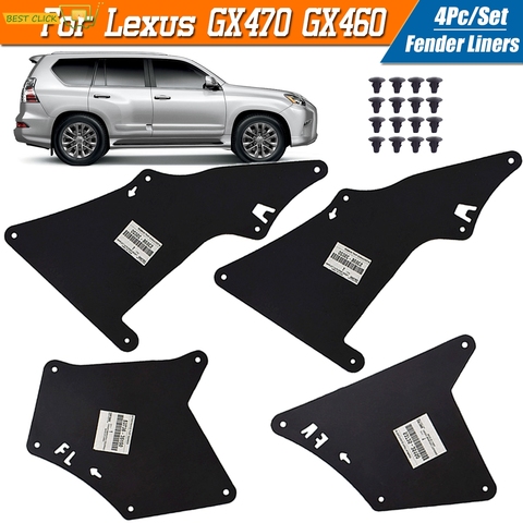 Garde-boues de protection pour Lexus GX470, GX460, GX 470, 460, 2003, 2022, avec Clips évasés, doublures de garde-boue ► Photo 1/6