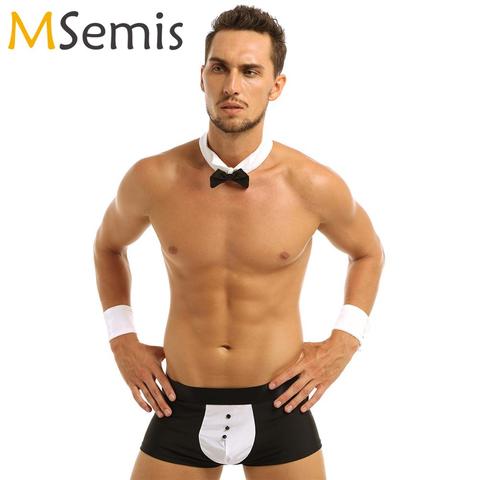 Costume de Cosplay sexuel pour homme, sous-vêtements + Bracelet à nœud papillon ► Photo 1/6