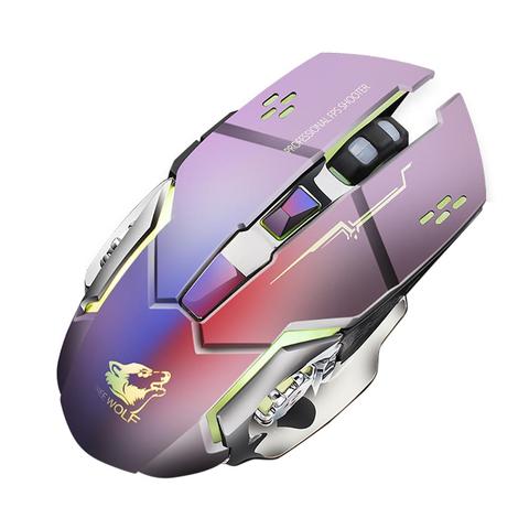 Free Wolf – souris optique X8 silencieuse, 2.4GHz, 2400DPI, 6 touches, récepteur USB, sans fil ► Photo 1/6