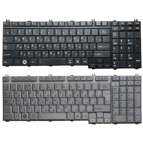 Nouveau clavier russe/RU pour ordinateur portable Toshiba, pour Satellite P200 P300 P305 P305D L350 L355 L355D L500 L500D L505 L505D L550 ► Photo 1/6