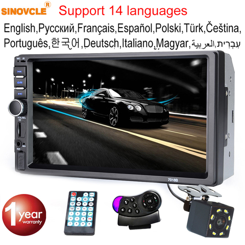 Sinvocle 2 Din autoradio Bluetooth 7 