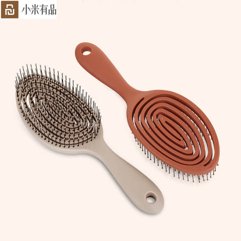 YouPin XINZHI – peigne de massage élastique relaxant, brosse à cheveux Portable, brosse de Massage magique antistatique, peignes de tête ► Photo 1/6