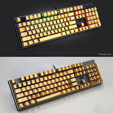 104 touches PBT rétro-éclairage mécanique clavier Keycaps Kit de remplacement pour Cherry MX rétro-éclairage couleur unie clavier accessoire ► Photo 1/6