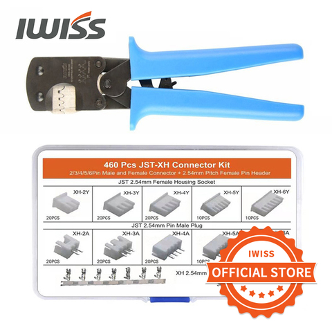 Iviss-Mini pince à sertir, outil de sertissage, IWS-3220 et 460 pièces, pour Terminal JST DuPont, broches de connexion à point étroit de 0.08-mm ² awg 32-20 ► Photo 1/6