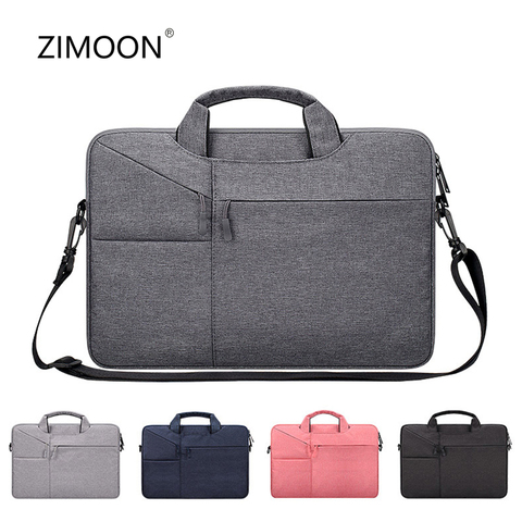 Sacoche pour ordinateur portable 13.3/14.1/15.6 pouces, sac à bandoulière multi-poches pour ordinateur portable, sac à main Macbook Air Pro, mallette ► Photo 1/6