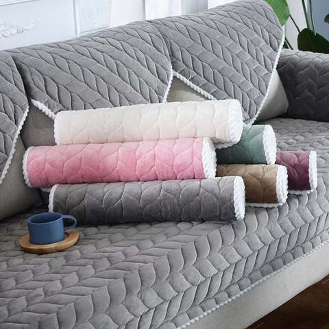 Housse de protection de canapé pour salon, tapis de coussin de canapé extensible solide, serviette de canapé épaisse en peluche, décoration de la maison ► Photo 1/6