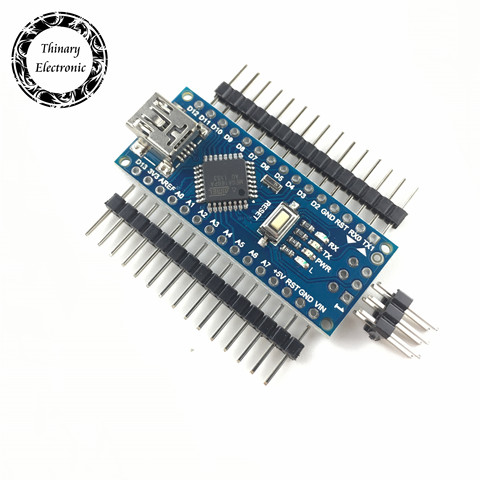 Contrôleur Nano Atmega168, 10 pièces/lot, compatible pour arduino nano CH340 CH340G, pilote USB, électronique mince sans câble ► Photo 1/5