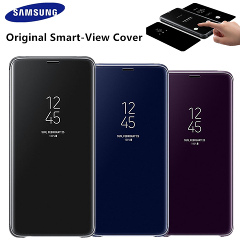 Étui à rabat d'origine Samsung miroir Smart View pour Samsung Galaxy S10/S10 +/S9/S8 Plus/Note9/Note8 housse de téléphone LED s-view ► Photo 1/6