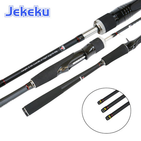 JEKEKU – canne à pêche Spinning Spinning Casting avec poignée en carbone, anneau de guidage en alliage, siège de moulinet robuste, 1.8m 2.1m 2.4m 2.7m, pour truite ► Photo 1/6