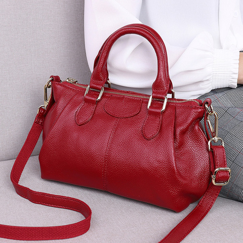 Sacs à bandoulière en cuir véritable pour femmes sac à main de luxe mode dames sac à bandoulière femme sacs de messager Shopping sac à main fourre-tout ► Photo 1/6