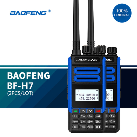 Walkie-talkie Portable haute puissance 10W 10KM, 2 pièces/lot, BF-H7, double bande CB Portable amateur, radio bidirectionnelle, émetteur-récepteur hf Boafeng H7 2022 ► Photo 1/6