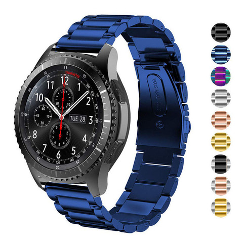 Bracelet de remplacement de bracelet de montre d'affaires d'acier inoxydable de luxe de Samsung gear de 22mm/20mm pour la montre de galaxie de Samsung 42mm/46mm ► Photo 1/6