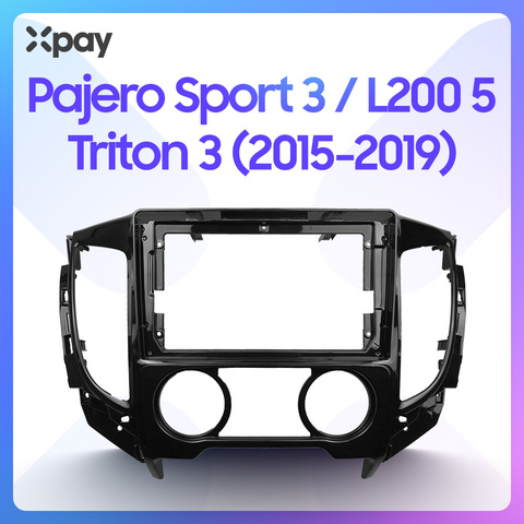 9 pouces 2din voiture tableau de bord cadre pour Teyes autoradio stéréo panneau pour Mitsubishi Pajero Sport 3 L200 5 Triton 3 2015 2016 2017 2022cadre ► Photo 1/6