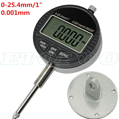 Micromètre électronique numérique métrique/pouce, outil de mesure avec indicateur à cadran, 0.01mm 0.001mm 0-12.7mm 0-25.4mm ► Photo 1/6