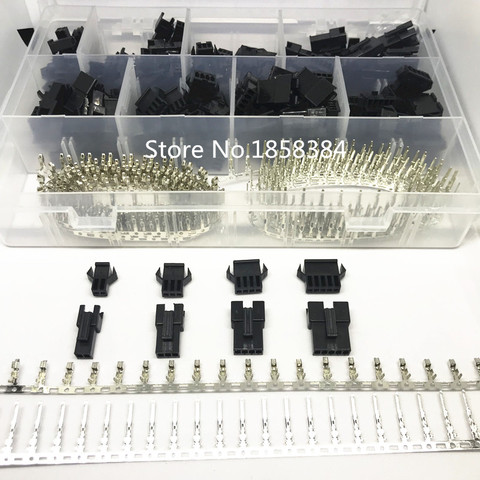 Boîtier de prise mâle et femelle JST SM, 520 pièces/ensemble 2.5mm, pas 2 3 4 5 broches, Kit de connecteurs bornes à sertir ► Photo 1/6