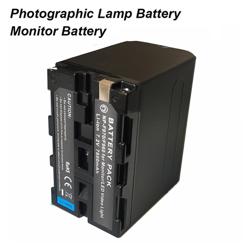 Batterie photographique de lampe de NP-F970 de 7800mAh NPF-960 pour la batterie de lumière de photographie de batterie de moniteur vidéo de NP F970 F960 LED ► Photo 1/5