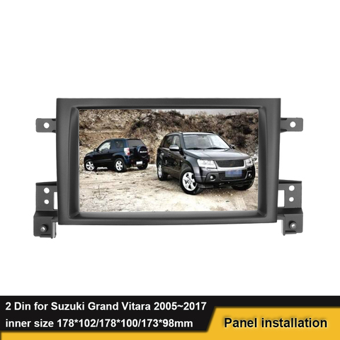 Kit de garniture de lunette de tableau de bord pour Suzuki Grand Vitara 2005 – 2014, cadre stéréo DVD 2 Din ► Photo 1/6