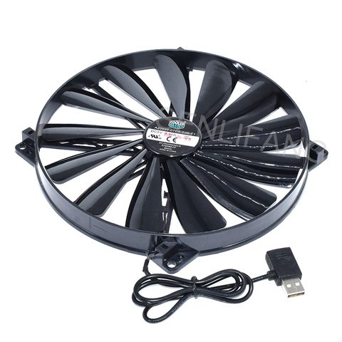 Nouveau pour refroidisseur maître A20020-07CA-2JN-F1 DF2002005SELN DC5V 0.30A 20cm 200*200*20MM USB ventilateur de refroidissement ► Photo 1/2