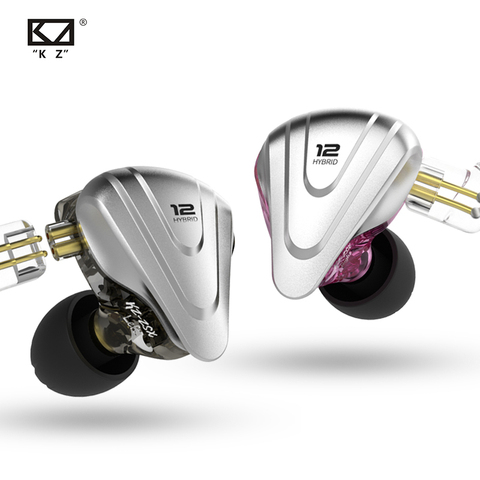 KZ – écouteurs intra-auriculaires hybrides, oreillettes de basse HIFI, 12 pilotes en métal, moniteur antibruit, ZSX 5BA + 1DD, KZ ZAX ZS10 PRO AS16 ► Photo 1/6