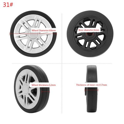 1PC bagages plastique roues pivotantes Rotation valise remplacement roulettes nouveau chaud ► Photo 1/6