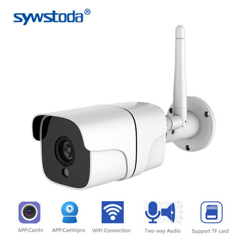 Caméra Audio bidirectionnelle Wifi IP caméra extérieure sans fil Onvif Vision nocturne CCTV balle caméra de sécurité TF fente pour carte APP CamHi en option 5MP ► Photo 1/5