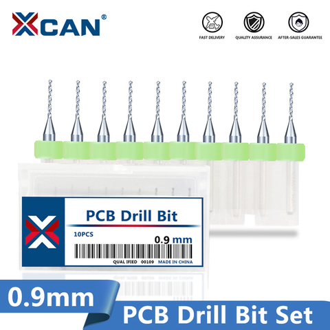 XCAN – forets PCB en carbure 0.9mm 10 pièces/ensemble, Circuit imprimé, Mini graveur CNC, jeu de forets ► Photo 1/6