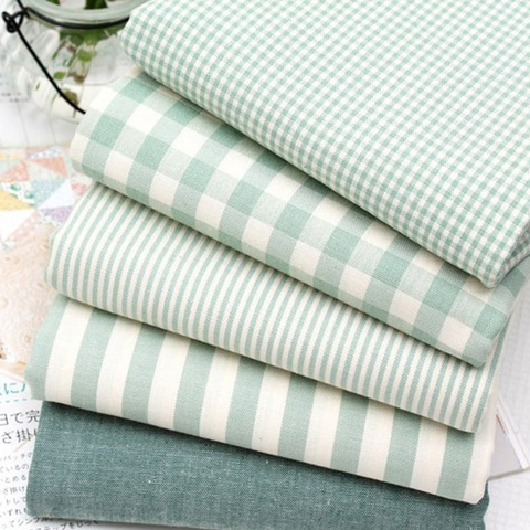 Tissu de coton de lin pour Patchwork Quilting grille tissus bricolage sacs bébé vêtements robe à la main couture Textile matériaux ► Photo 1/5