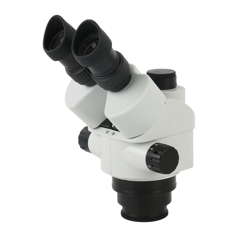 Tête de Microscope trinoculaire à Zoom stéréo, objectif 0,7 x-45x, simulateur de focale d'objectif 3,5 x – 90x, oculaire WF10X/20mm, Zoom continu ► Photo 1/6