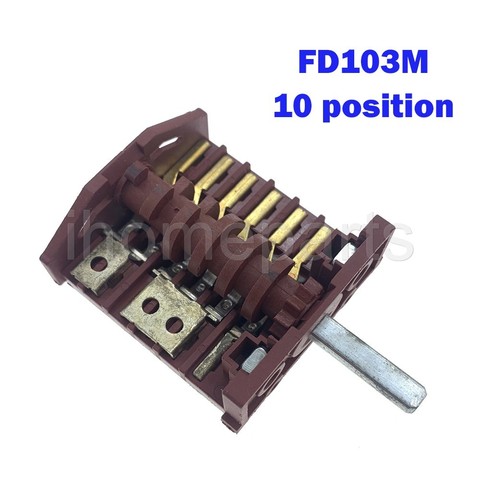 Baumatic – pièces de rechange pour four, fonction interrupteur de sélection rotatif 10 positions FD103M AC 250V 16A ► Photo 1/2