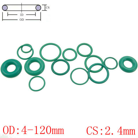 Joint d'étanchéité d'huile en caoutchouc de Fluorine vert FKM CS 2.4mm OD 4-120mm ► Photo 1/5